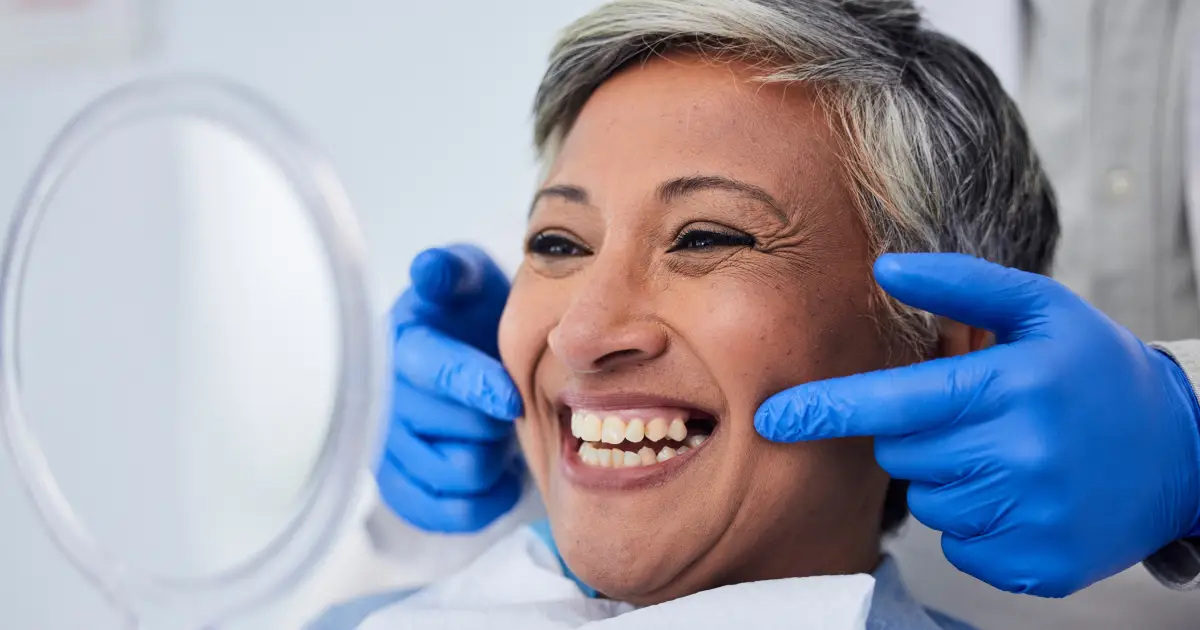 Dentist evaluating dental implant candidacy for patient in Carmichael CA 95608 at Mission Dental